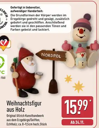 Aldi Nord Original ullrich kunsthandwerk weihnachtsfigur aus holz Angebot