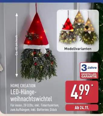 Aldi Nord Home creation led-hängeweihnachtswichtel Angebot