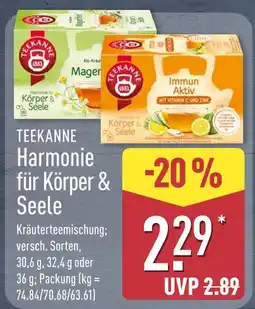 Aldi Nord Teekanne harmonie für körper & seele magenfein Angebot