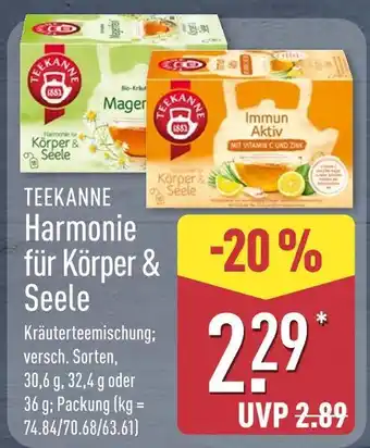 Aldi Nord Teekanne harmonie für körper & seele magenfein Angebot
