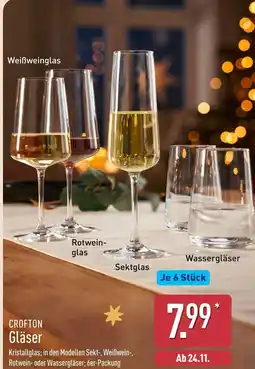 Aldi Nord Crofton sektglas Angebot