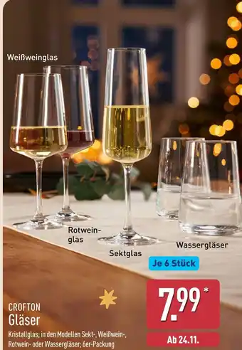Aldi Nord Crofton sektglas Angebot