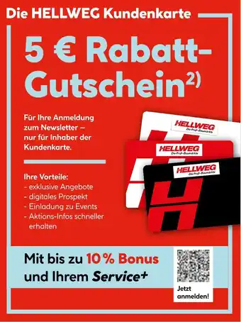 Hellweg Hellweg rabatt-gutschein 5€ Angebot