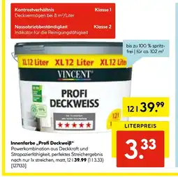 Hellweg Vincent innenfarbe „profideckweiß“ Angebot