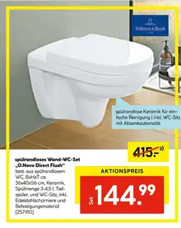 Hellweg Villeroy & boch o.novo direct flush spülrandloses wand-wc-set Angebot
