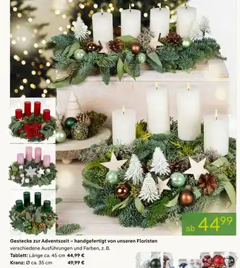 Pflanzen Kölle Gestecke zur adventszeit - tablett Angebot