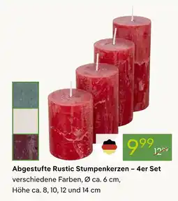 Pflanzen Kölle Abgestufte rustic stumpenkerzen – 4er set Angebot