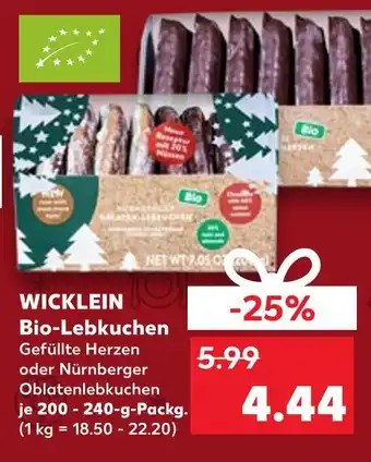 Kaufland Wicklein bio-lebkuchen Angebot