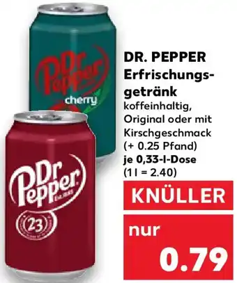 Kaufland DR. PEPPER Erfrischungsgetränk Angebot