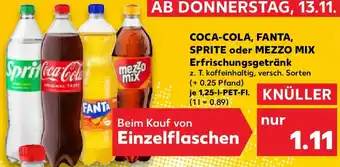 Kaufland COCA-COLA, FANTA, SPRITE oder MEZZO MIX Erfrischungsgetränk Angebot