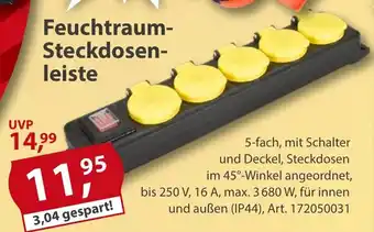 Sonderpreis Baumarkt Feuchtraum- Steckdosenleiste Angebot
