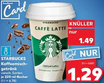 Kaufland STARBUCKS Kaffeemischgetränk Angebot