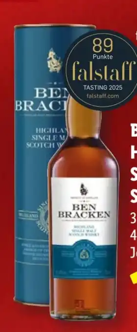 Lidl Ben Bracken Highland Single Malt Scotch Whisky Angebot