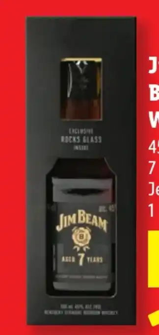 Lidl Jim Beam 7 Year Old Black Kentucky Straight Bourbon Whiskey Angebot