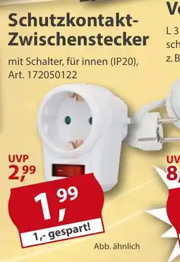 Sonderpreis Baumarkt Schutzkontakt- Zwischenstecker Angebot