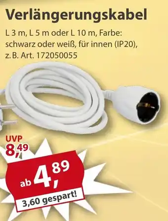 Sonderpreis Baumarkt Verlängerungskabel Angebot