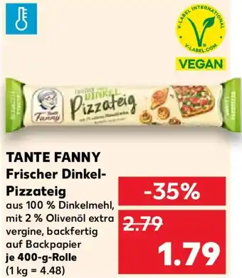 Kaufland TANTE FANNY Frischer Dinkel- Pizzateig Angebot