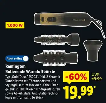 Lidl Remington rotierende warmluftbürste typ gold dust as5208 Angebot
