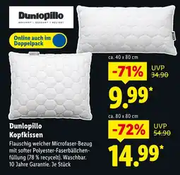 Lidl Dunlopillo kopfkissen ca. 40 x 80 cm Angebot