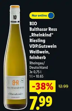 Lidl Balthasar ress rheinkind riesling vdp.gutswein weißwein, feinherb Angebot