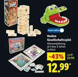 Lidl Hasbro gesellschaftsspiel jenga Angebot