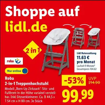 Lidl Roba 2-in-1 treppenhochstuhl Angebot