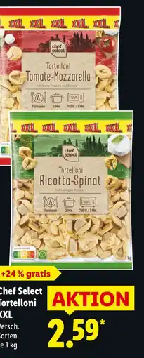 Lidl Chef select tortelloni tomate-mozzarella Angebot