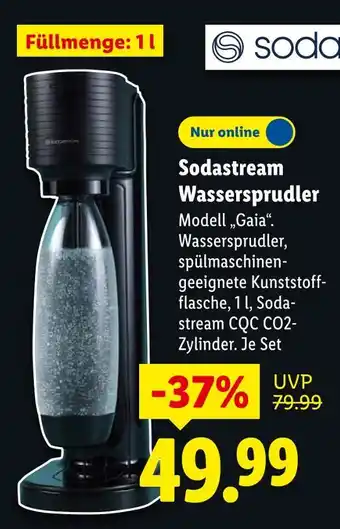 Lidl Sodastream wassersprudler modell „gaia“ Angebot