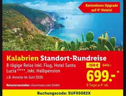 Lidl Clevertours.com gmbh kalabrien standort-rundreise Angebot