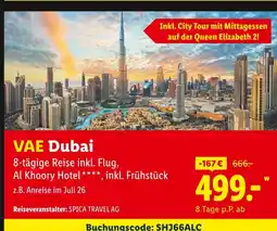 Lidl Spica travel ag vae dubai Angebot