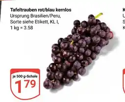 Globus Tafeltrauben rot/blau kernlos Angebot