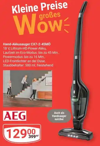 Globus Aeg hand-akkusauger cx7-2-45mö Angebot