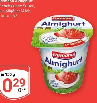 Globus Ehrmann almighurt erdbeere Angebot