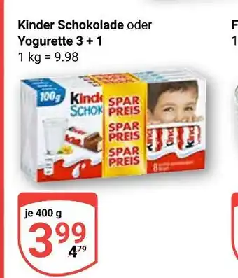 Globus Kinder schokolade Angebot