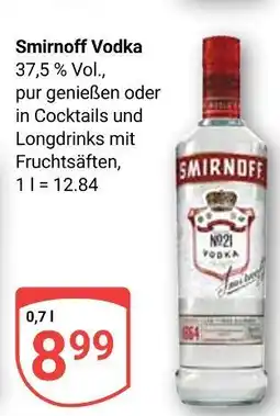 Globus Smirnoff vodka Angebot