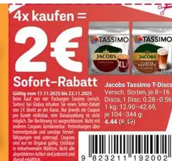 Globus Jacobs tassimo t-discs Angebot