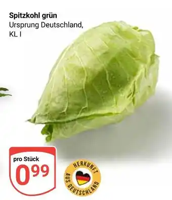 Globus Spitzkohl grün Angebot