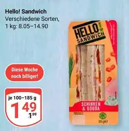 Globus Hello! sandwich schinken & gouda Angebot