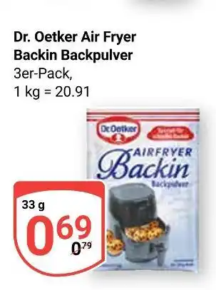 Globus Dr. oetker air fryer backin backpulver Angebot