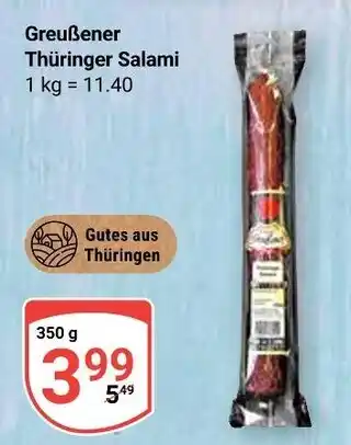 Globus Greußener thüringer salami Angebot