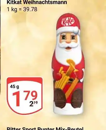 Globus Kitkat weihnachtsmann Angebot