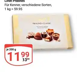 Globus Lindt pralines classic Angebot