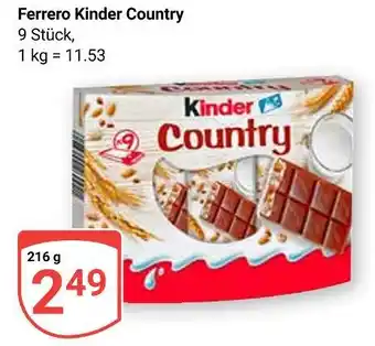 Globus Ferrero kinder country Angebot