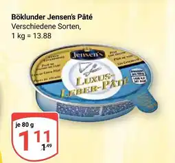 Globus Böklunder jensen’s luxus leber-pâté Angebot