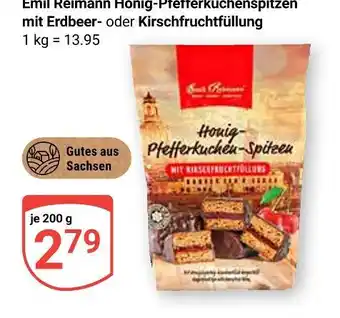 Globus Emil reimann honig-pfefferkuchenspitzen mit erdbeerfruchtfüllung Angebot