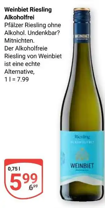 Globus Weinbiet riesling alkoholfrei Angebot