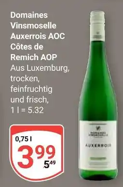 Globus Domaines vinsmoselle auxerrois aoc côtes de remich aop Angebot