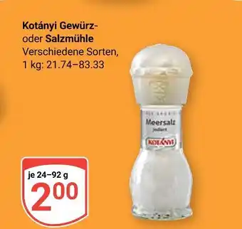 Globus Kotányi gewürzmühle Angebot