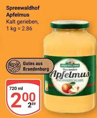 Globus Spreewaldhof apfelmus Angebot