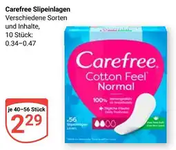Globus Carefree slipeinlagen cotton feel normal Angebot
